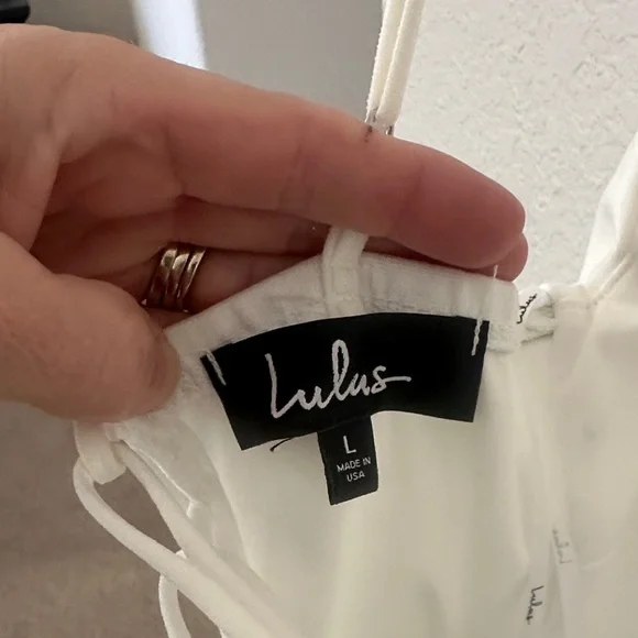 Lulu's Elegant White Midi Dress - Picture 4 of 5